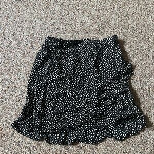 Black and White Polka Dot Skirt